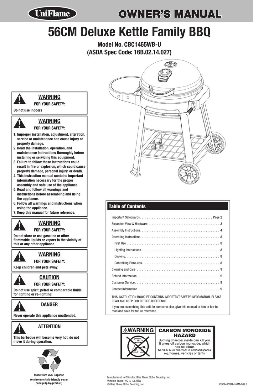 Uniflame CBC1465WB-U owner's manual