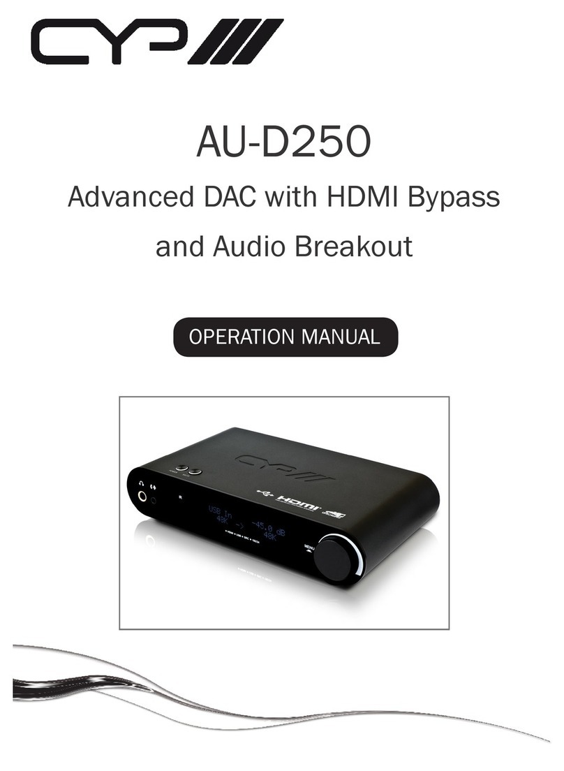 CYP AU-D250 Operation manual