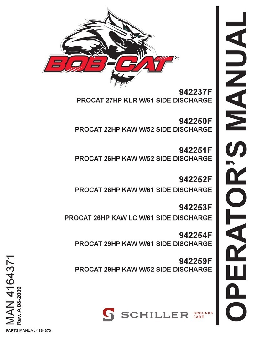 Schiller Grounds Care Bob-Cat 942237F Operator's manual Schiller Grounds Care Bob-Cat 942237F Operator's manual