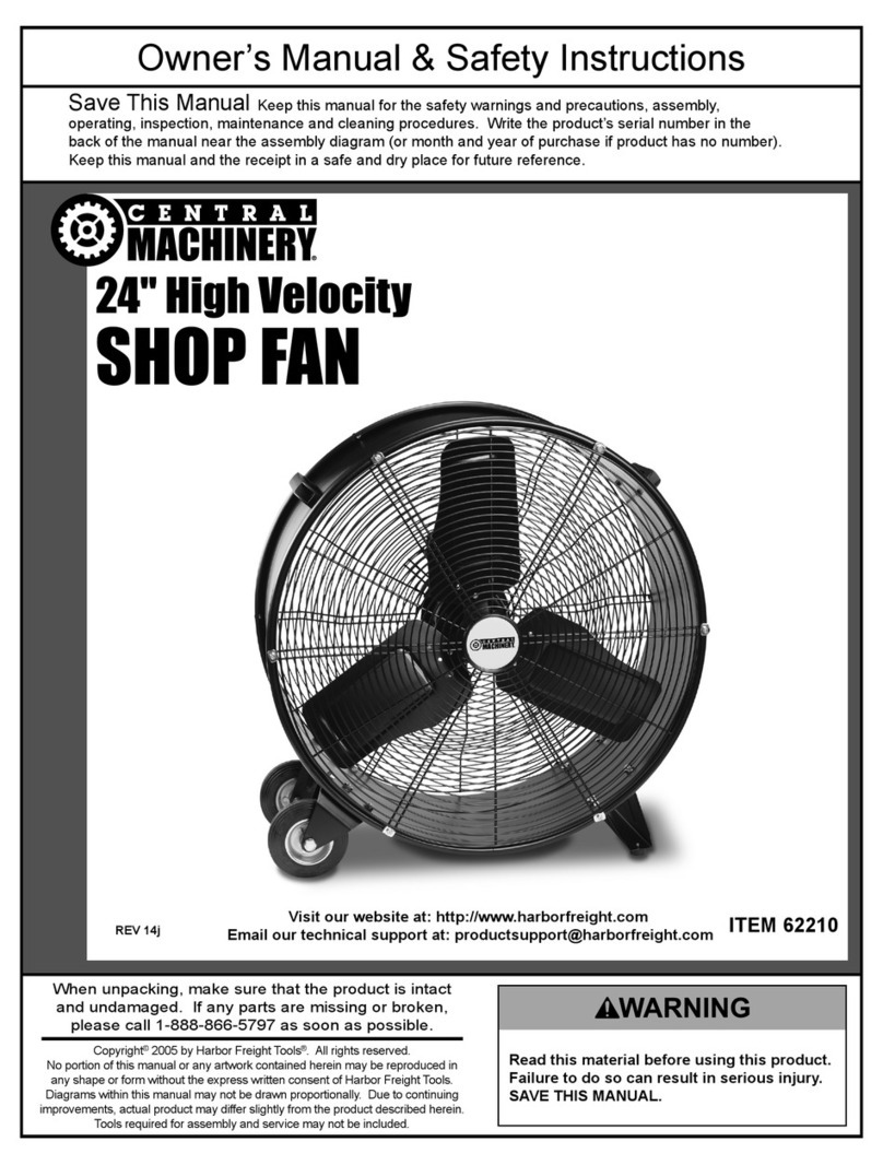 Central Machinery 62210 owner's manual