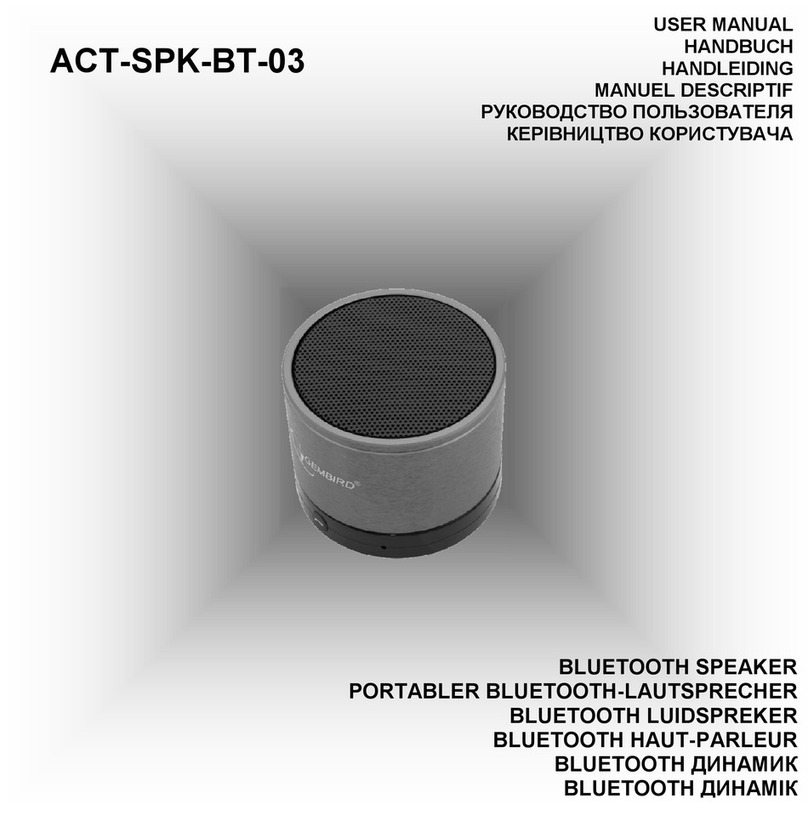 Gembird ACT-SPK-BT-03 User manual