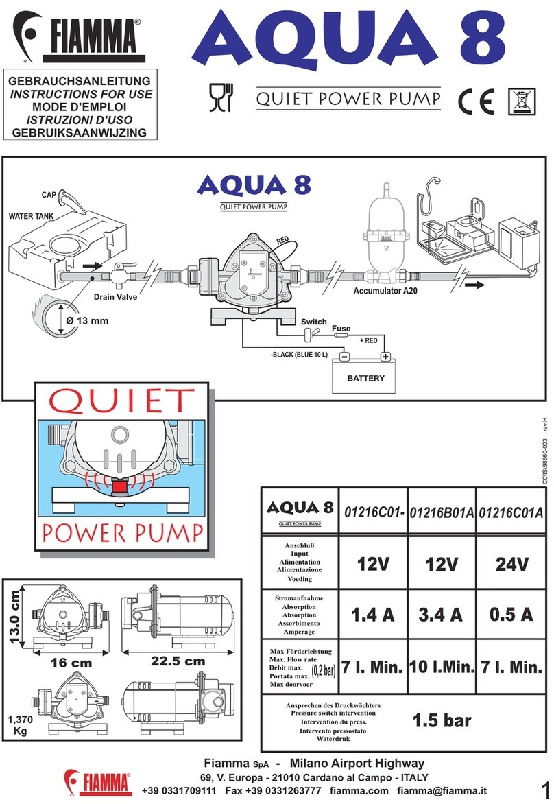 Fiamma AQUA 8 User manual