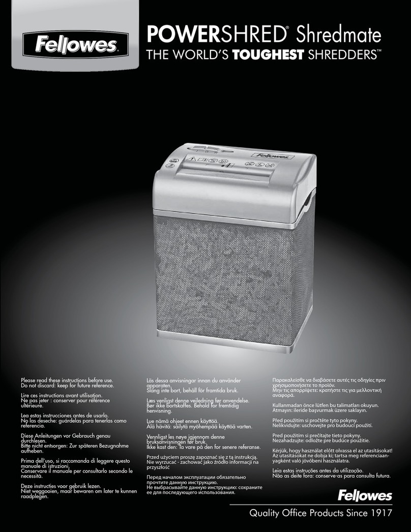 Fellowes POWERSHRED Shredmate instructions