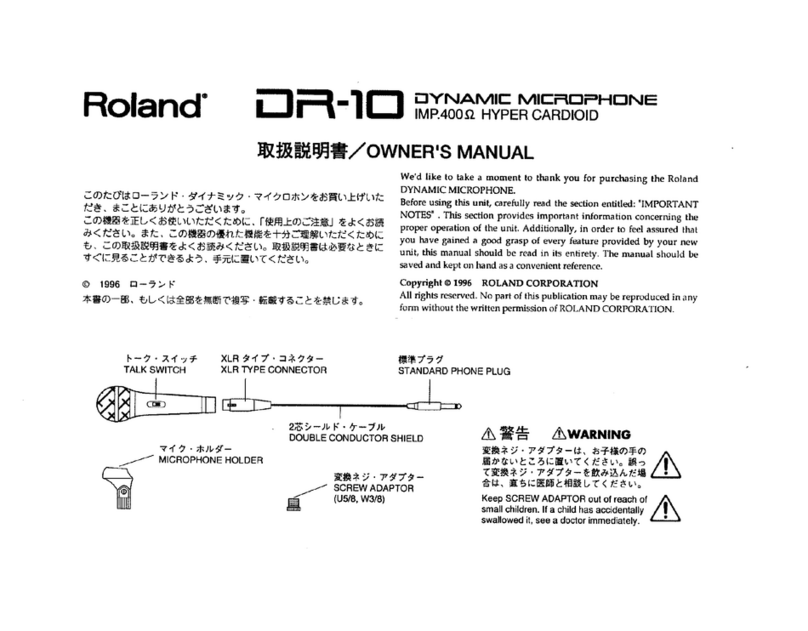 Roland DR-10 User manual