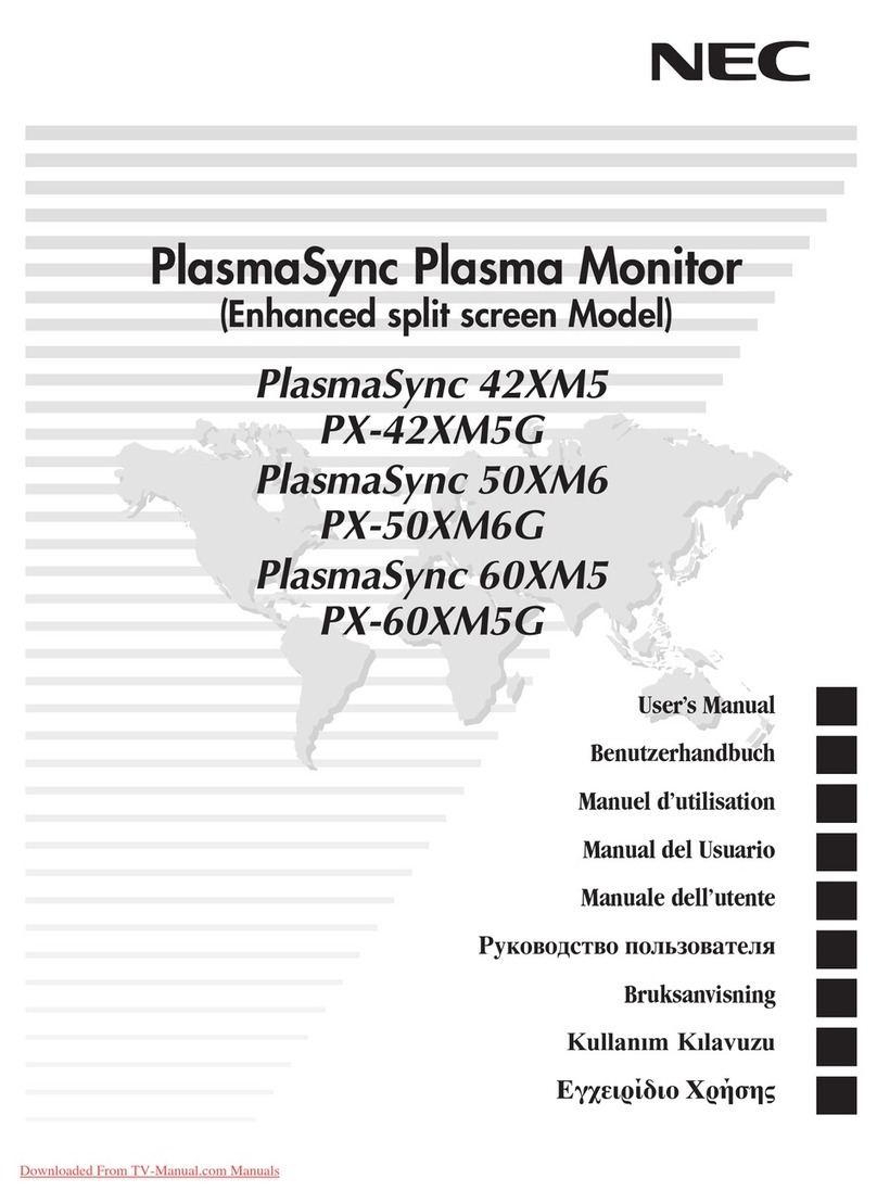 NEC PlasmaSync 42XM5 PX-42XM5G User manual