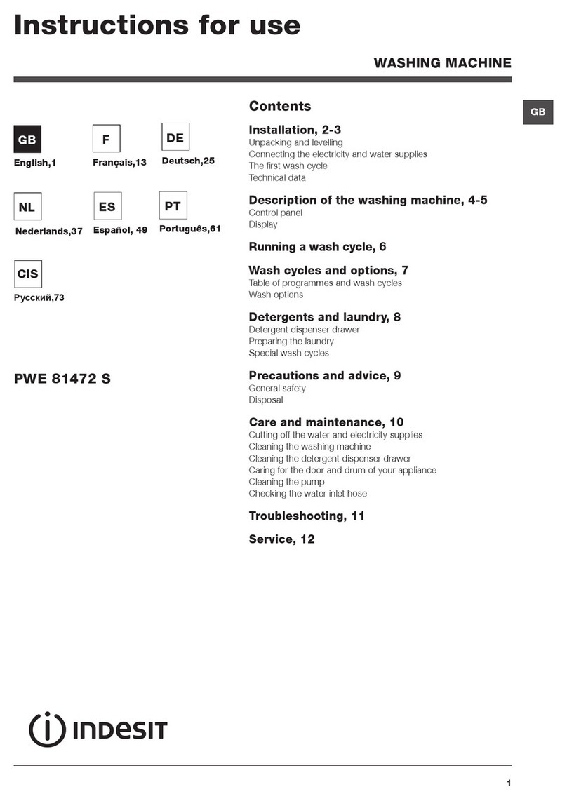 Indesit PWE 81472 S Instructions for use
