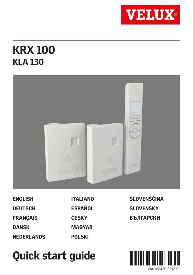 Velux KRX 100 User manual