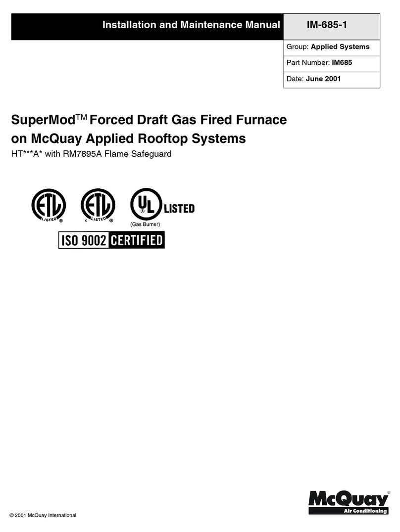 McQuay SuperMod IM-685-1 Installation and maintenance manual