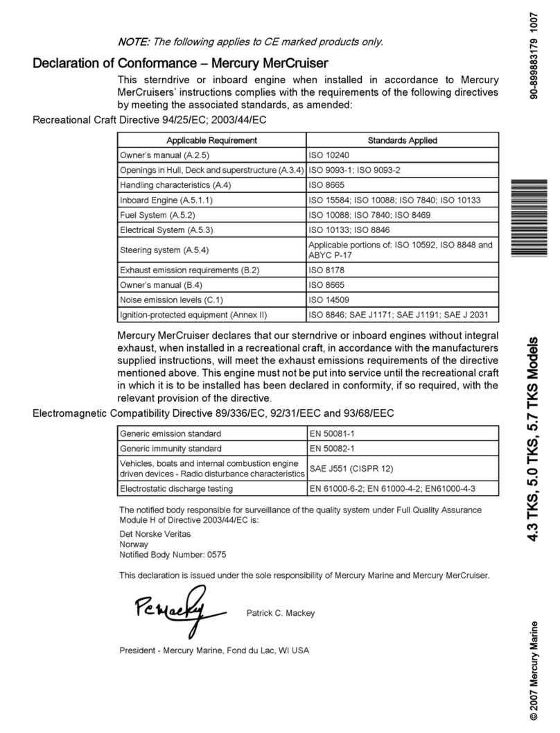 Mercury MerCruiser 4.3 TKS User manual