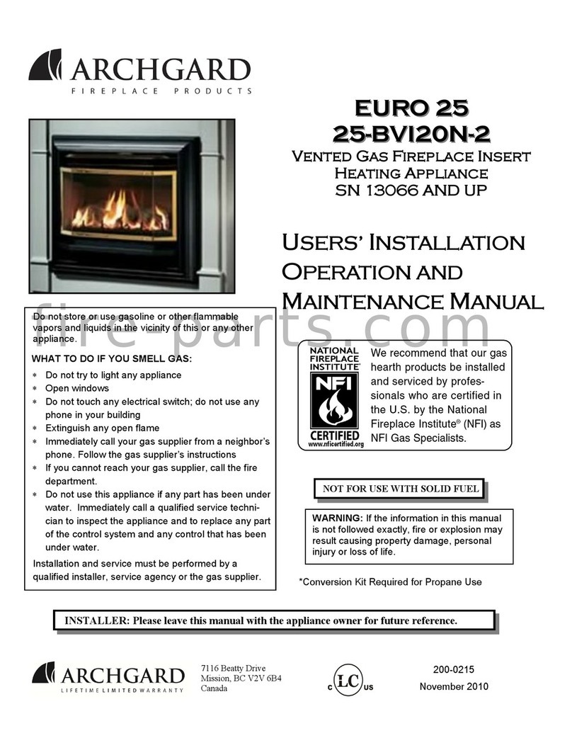 Archgard 25-BVI20N-2 User's installation, operation and maintenance manual
