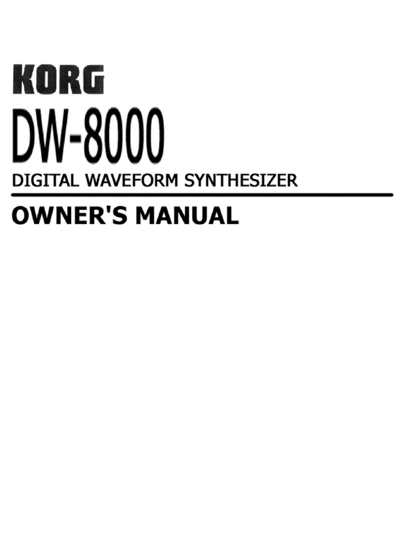 Korg DW-8000 User manual Korg DW-8000 User manual