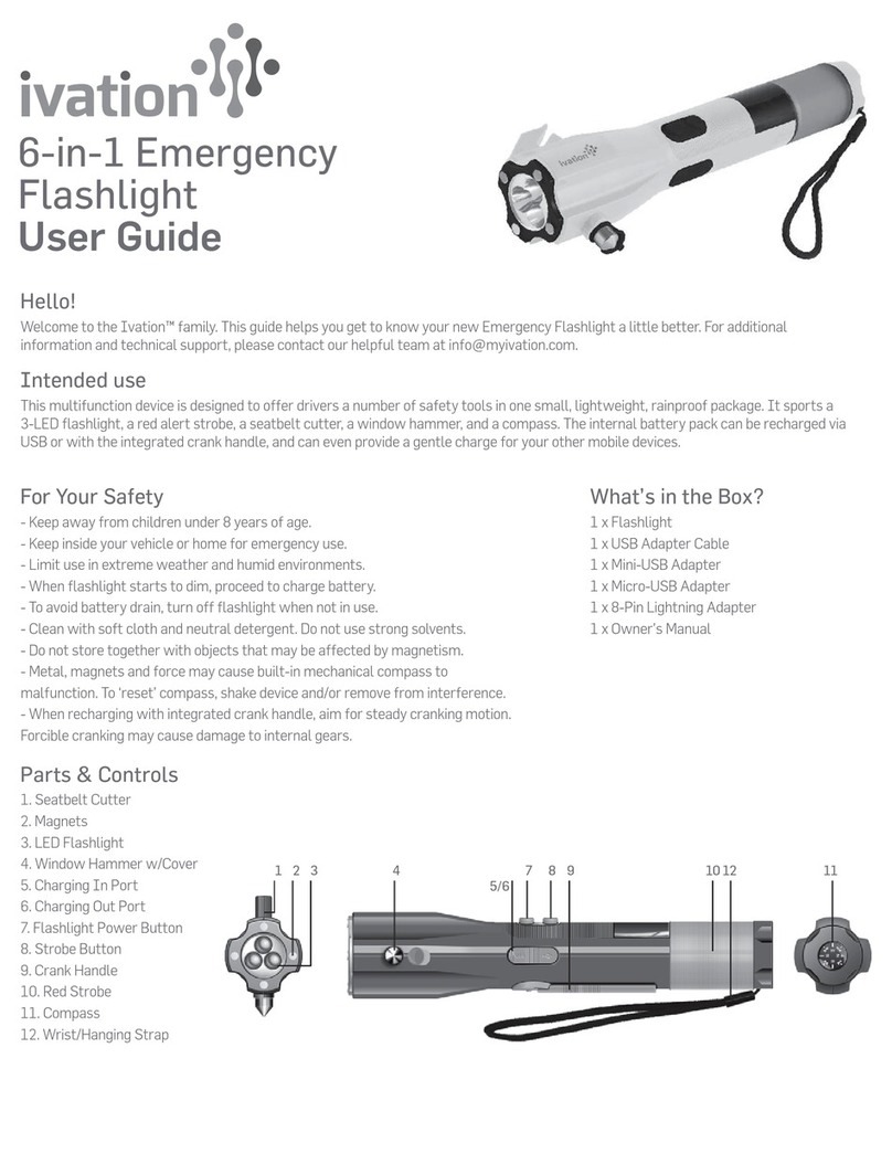 Ivation 6-in-1 Emergency Flashlight user guide