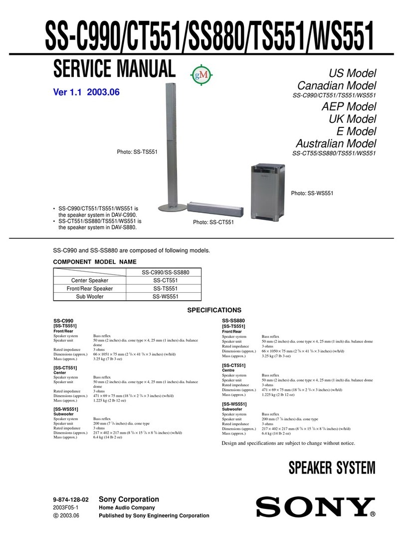 Sony SS-C990 User manual