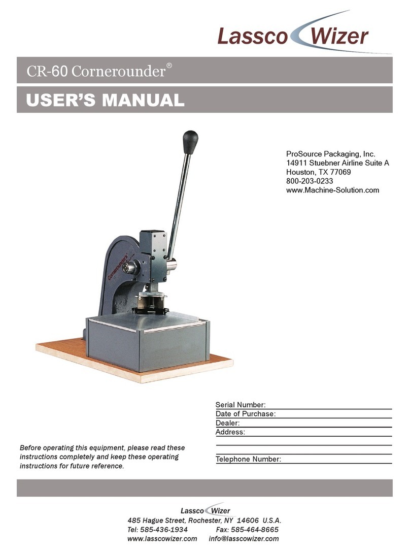 Lassco Wizer CR-60 Cornerounder user manual
