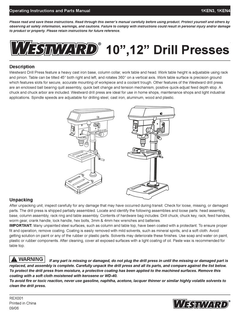Westward 1KEN3 Operating instructions and parts manual
