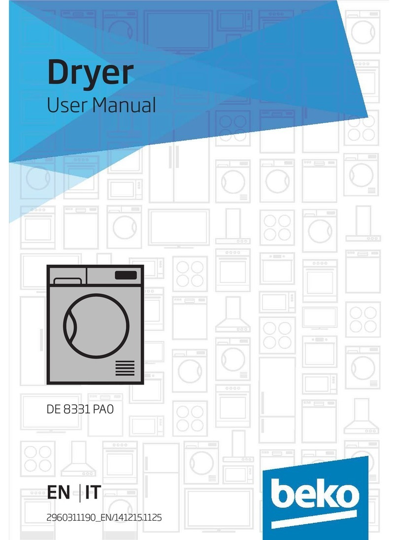 Beko DE 8331 PA0 User manual