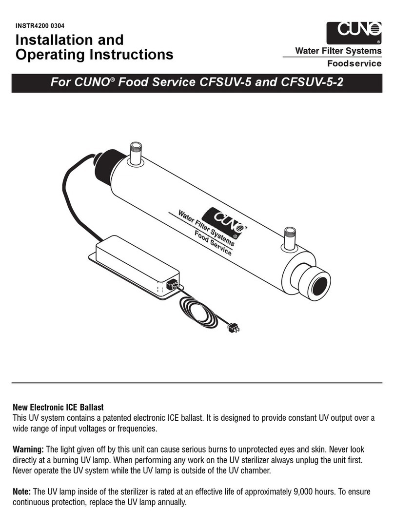 Cuno CFSUV-5 Installation and operating instructions
