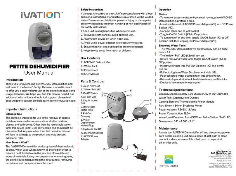 Ivation IVADM10 User manual