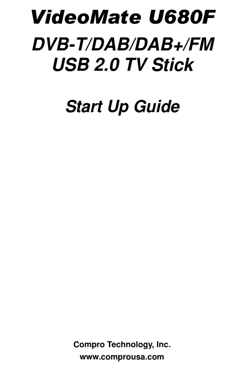 Compro Technology VideoMate U680F Startup guide