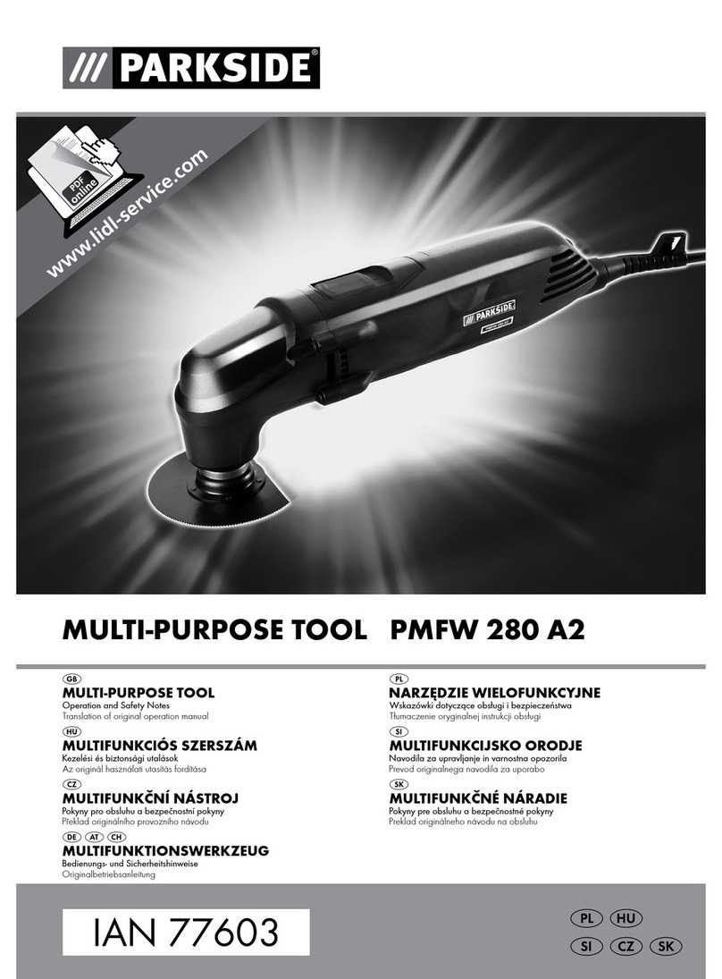 Parkside PMFW 280 A2 Operation and safety notes