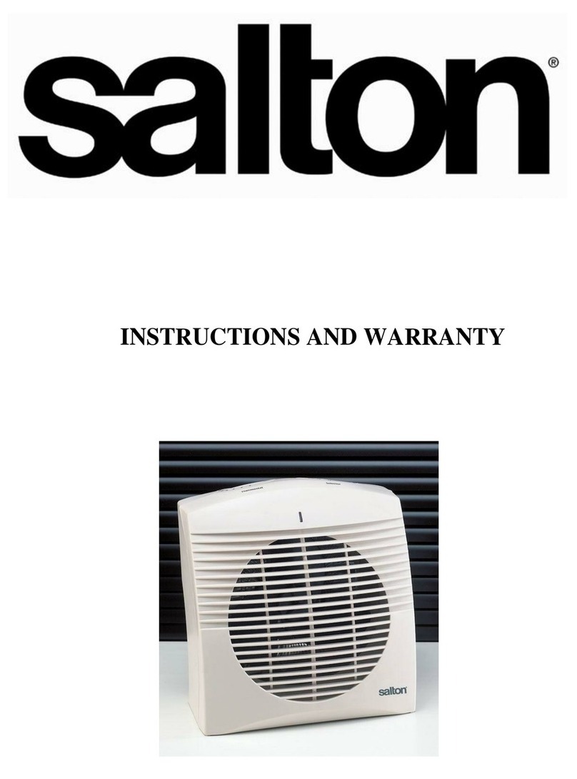 Salton SFH460 Instructions and warranty