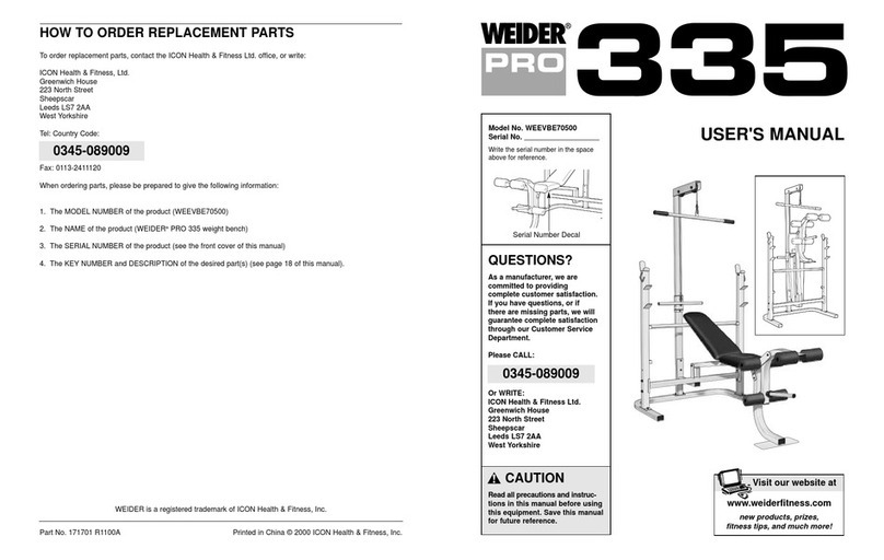WeiderPro 335 user manual