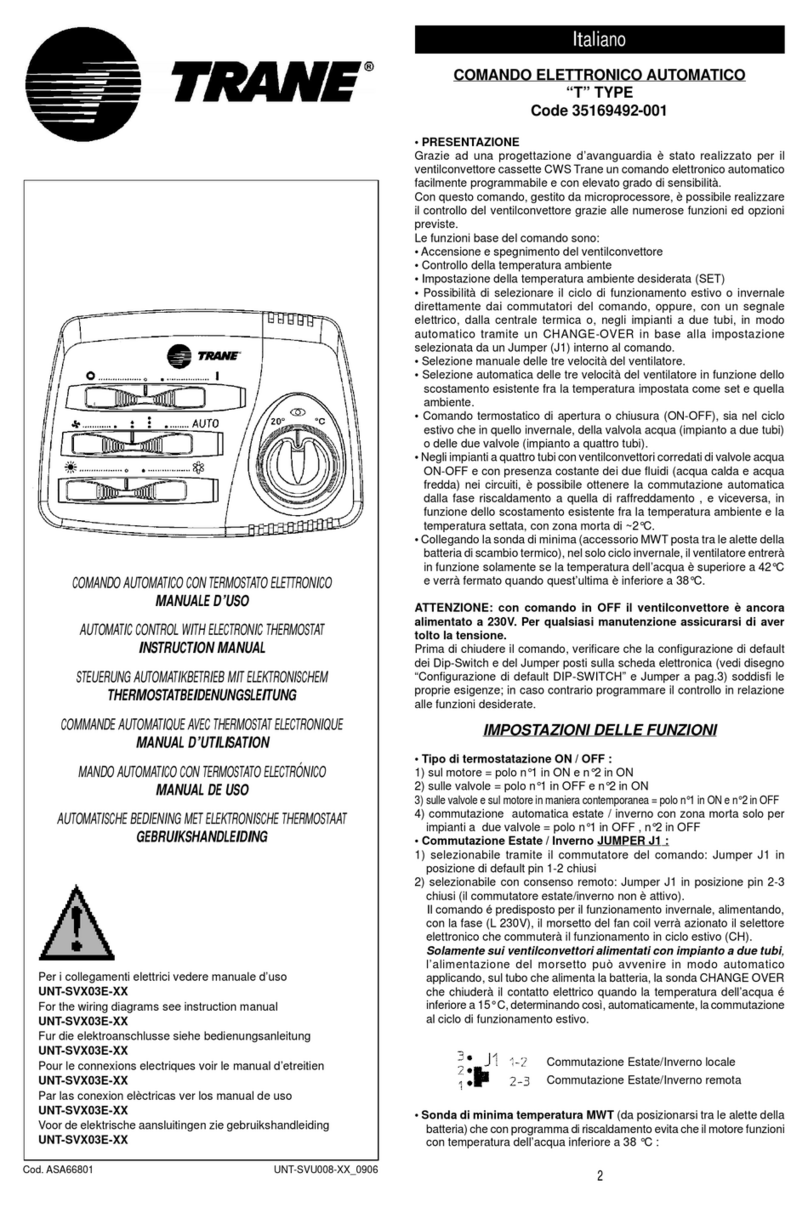 Trane UNT-SVU008-XX-0906 User manual
