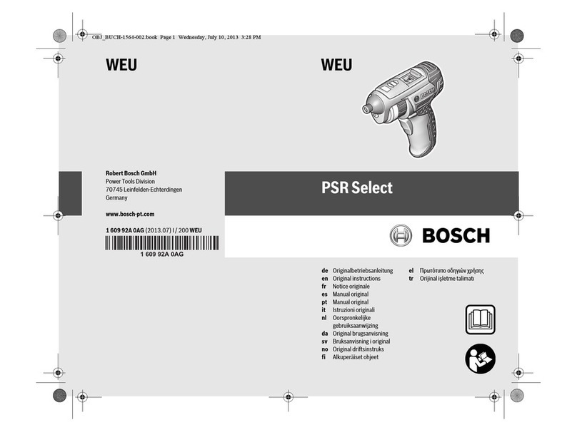 Bosch PSR Select User manual