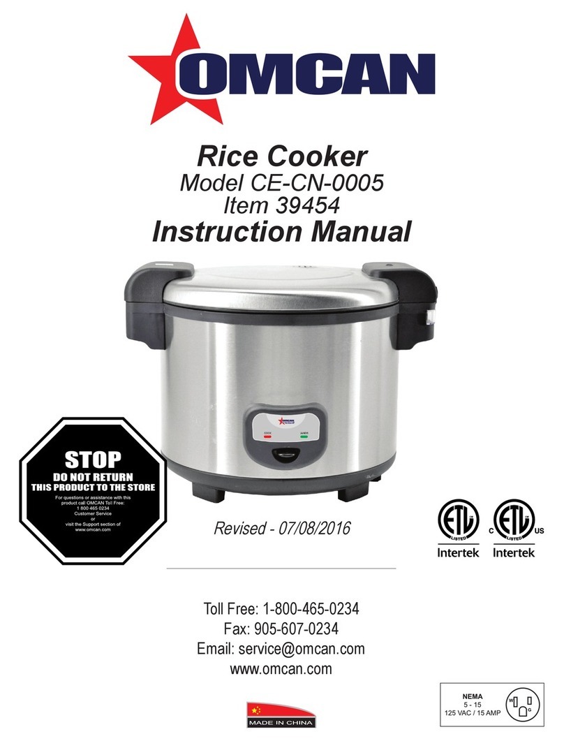 Omcan CE-CN-0005 instruction manual