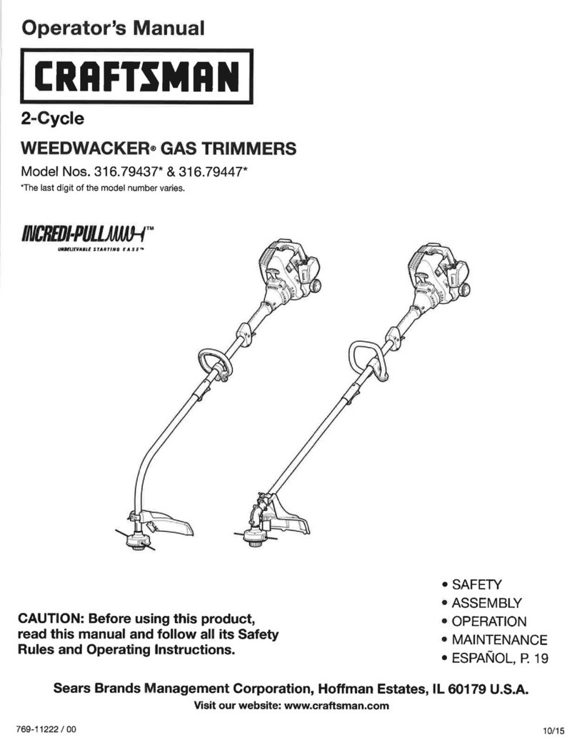 Craftsman 316.79437 Weedwacker User manual