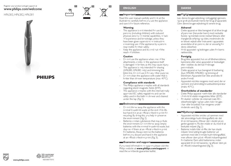 Philips HP6383 User manual