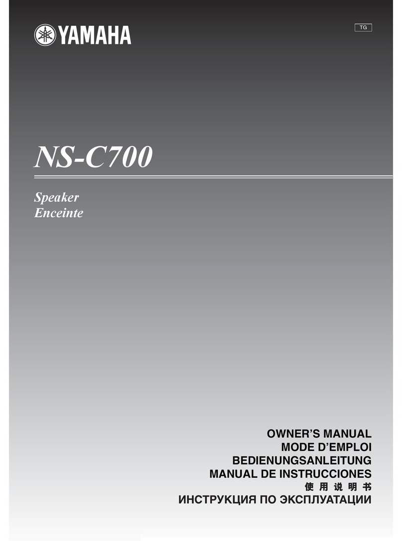 Yamaha NS-C700 owner's manual