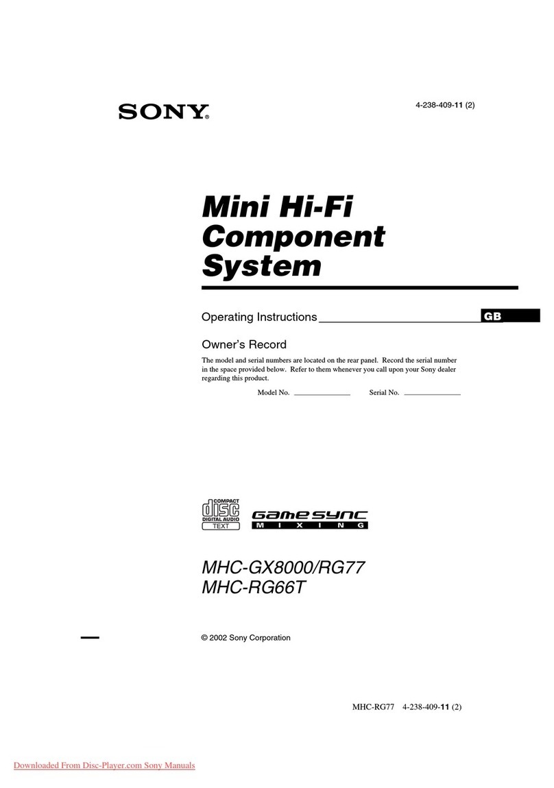 Sony MHC-GX8000 - Mini Stereo System User manual