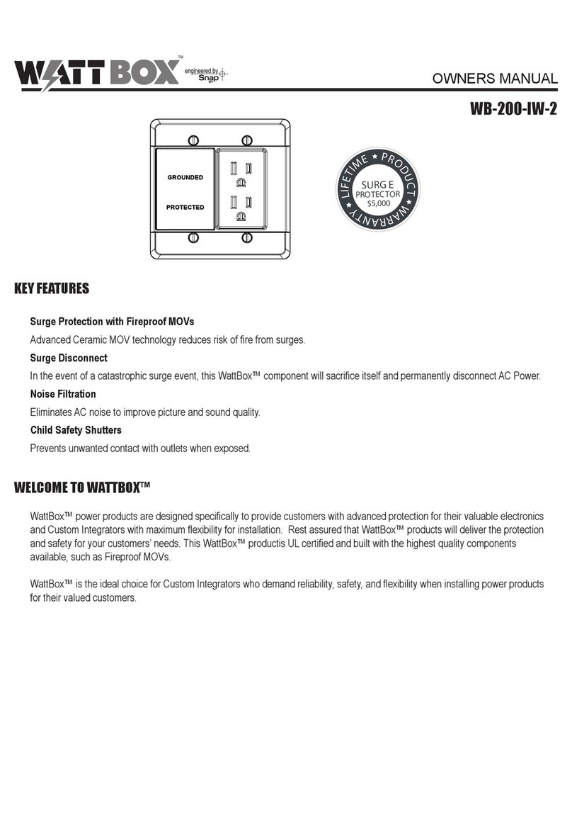 watt box WB-200-IW-2 User manual