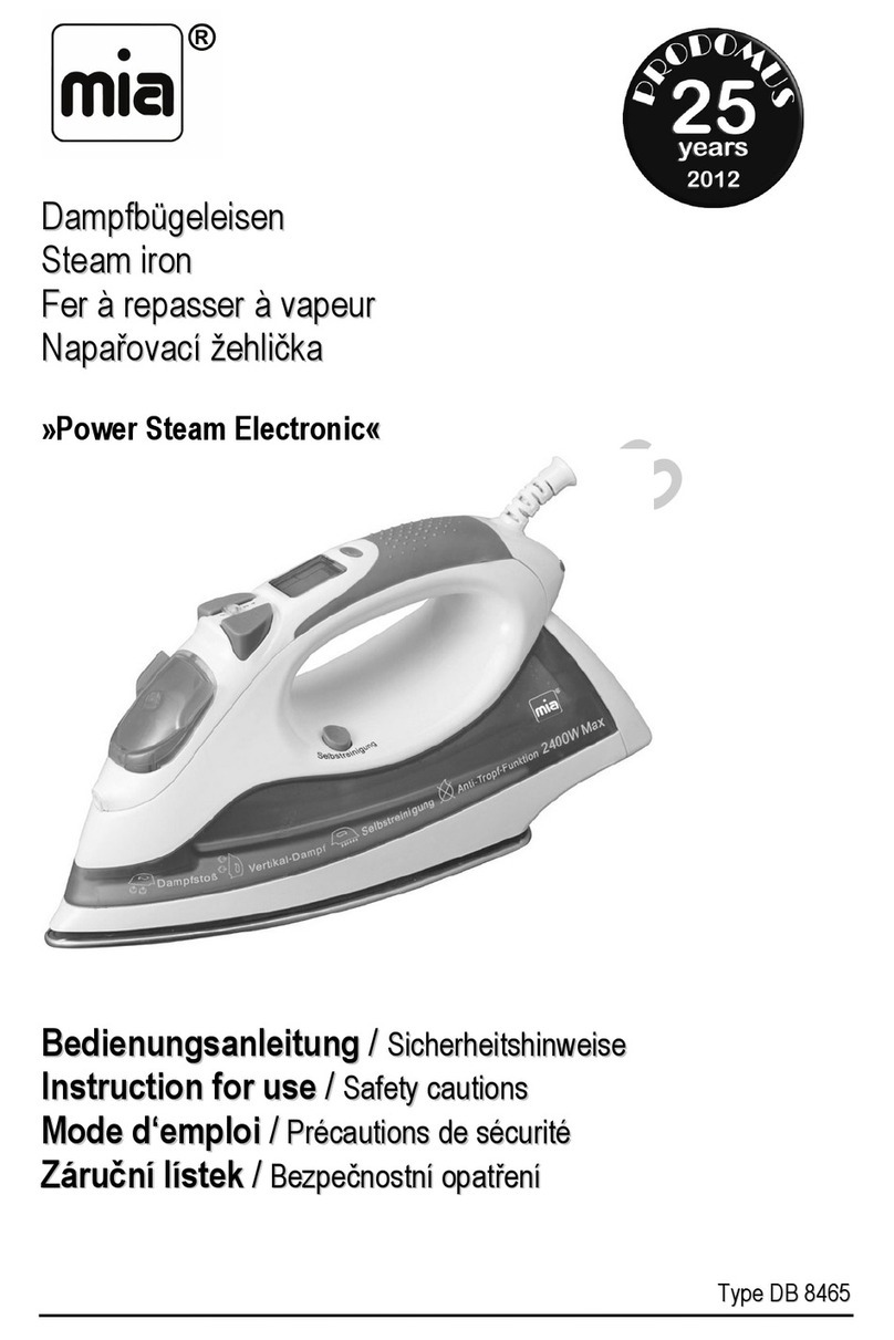 MIA DB 8465 Instructions for use