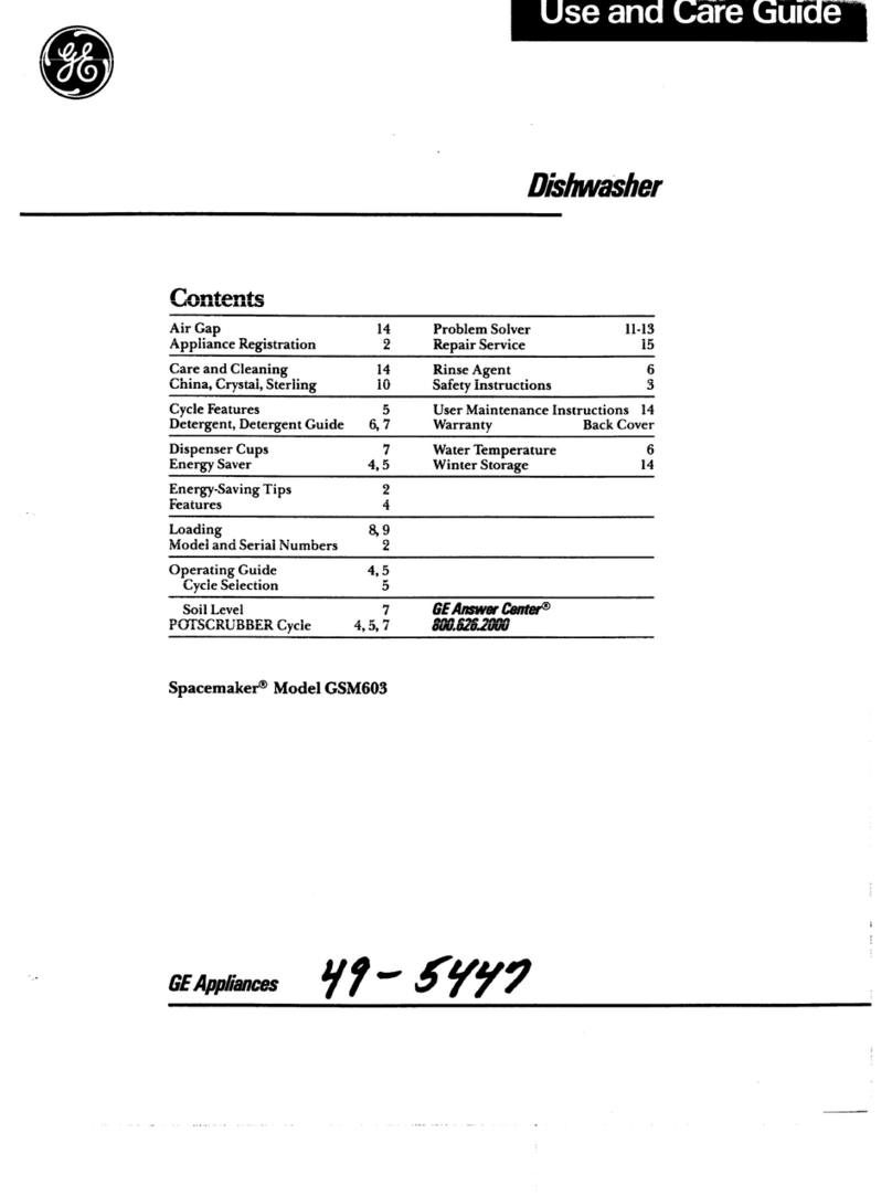 GE Spacemaker GSM603 User manual