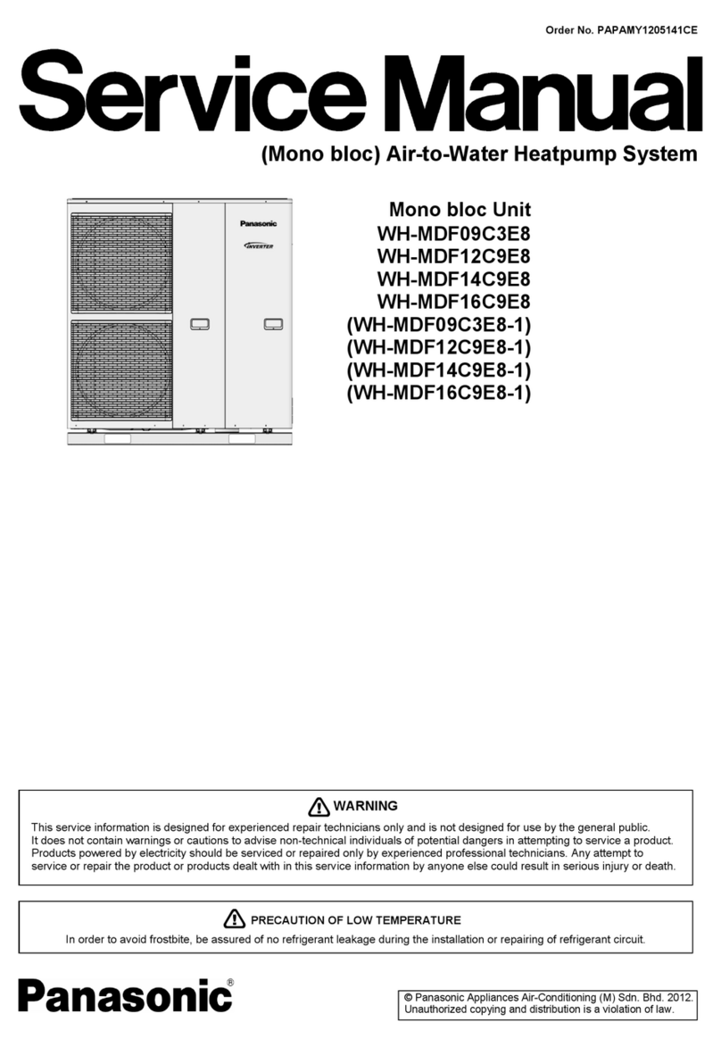 Panasonic WH-MDF09C3E8 Service manual