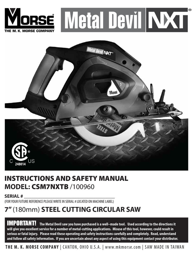 morse Metal Devil CSM7NXTB Instruction and safety manual