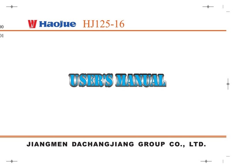 Haojue HJ125-16 user manual