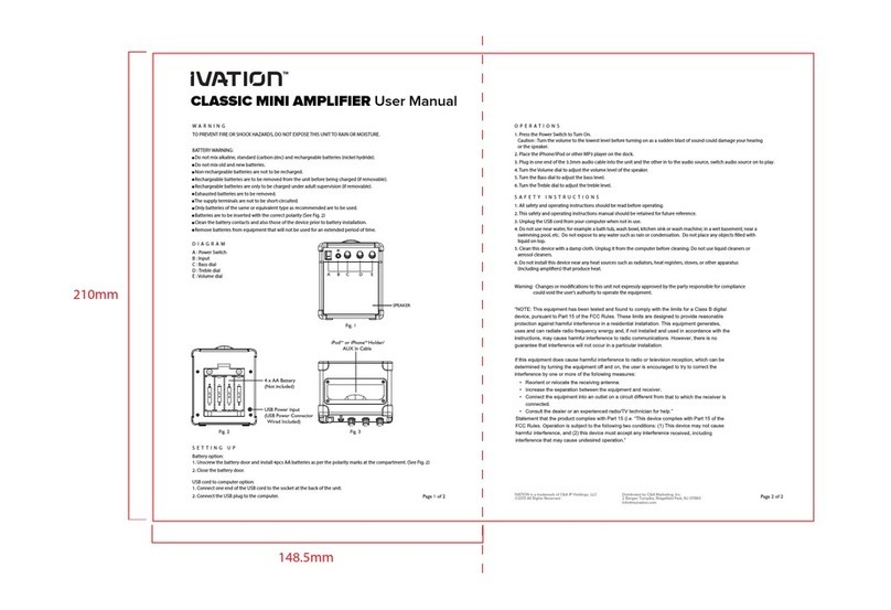 Ivation CLASSIC MINI AMPLIFIER user manual