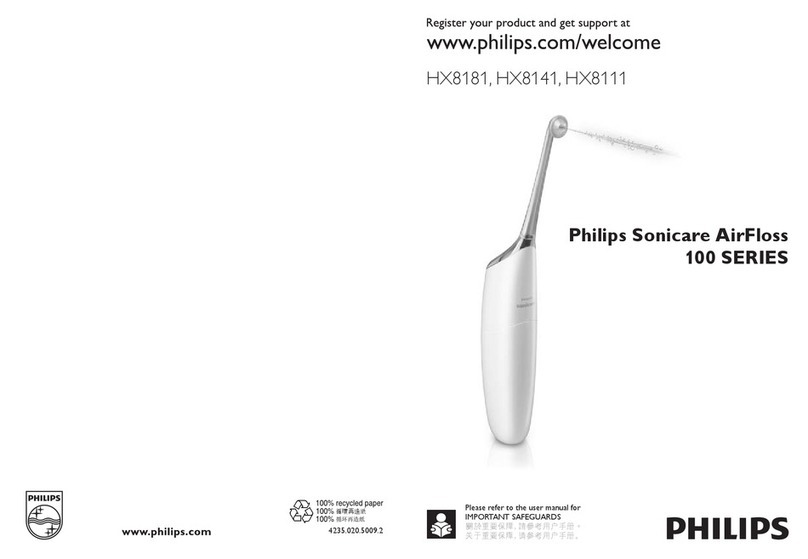Philips Sonicare Airfloss HX8181 User manual Philips Sonicare Airfloss HX8181 User manual