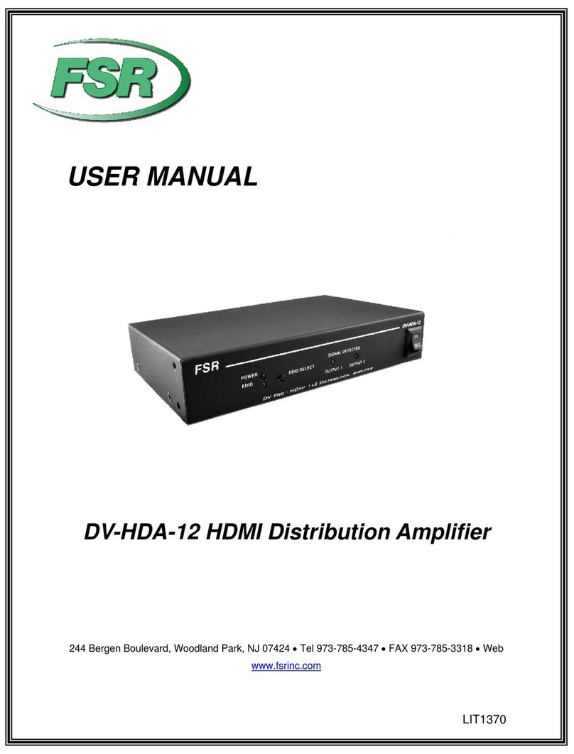 FSR DV-HDA-12 User manual