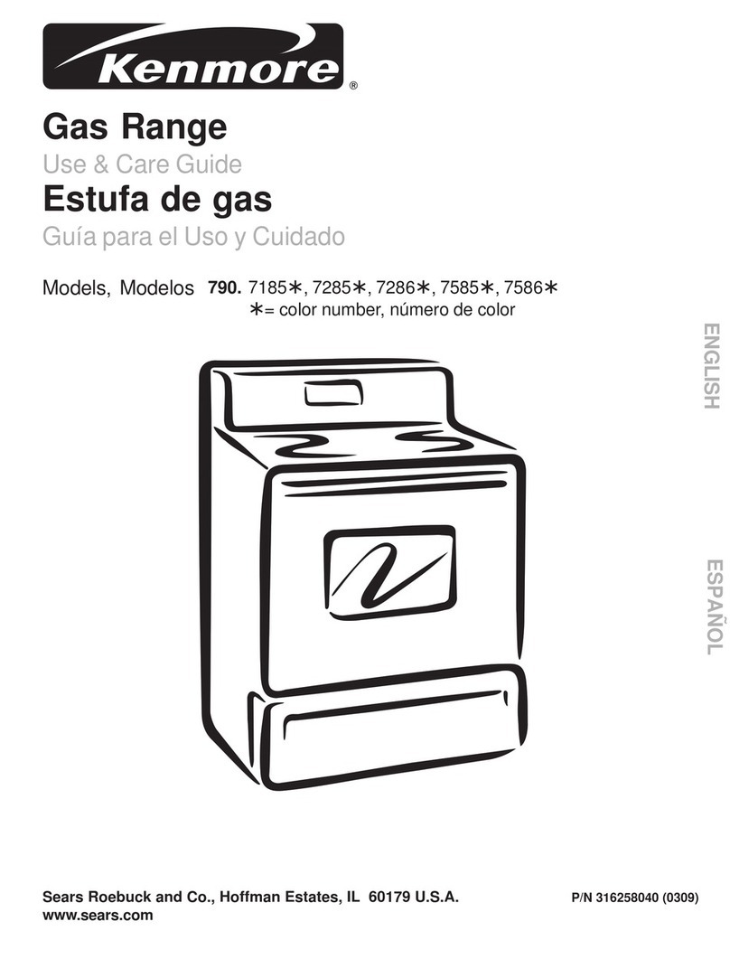 Kenmore 790.7185 Series Use and care guide Kenmore 790.7185 Series Use and care guide