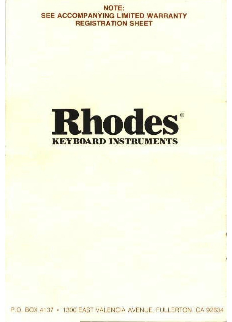 Rhodes Suitcase Piano 73 User manual