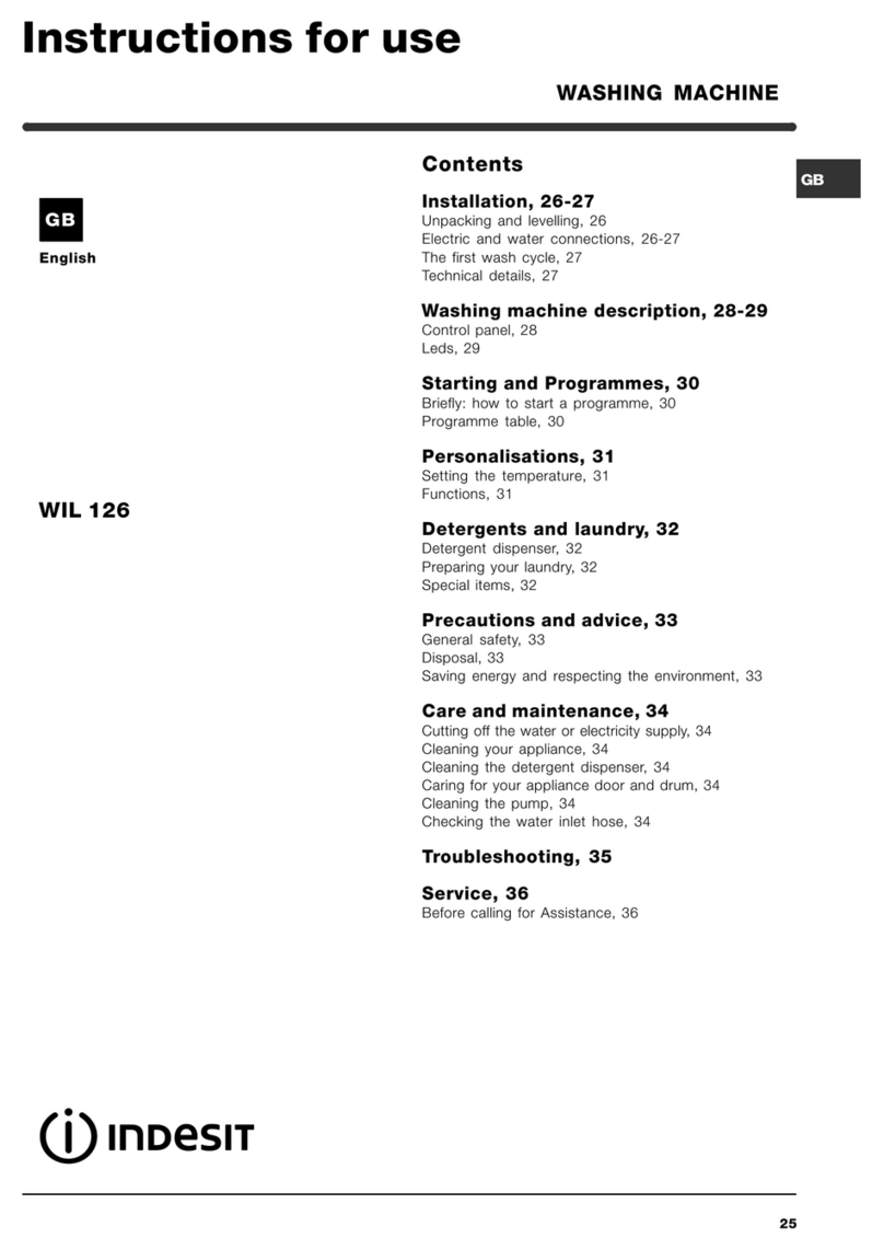 Indesit WIL 126 User manual