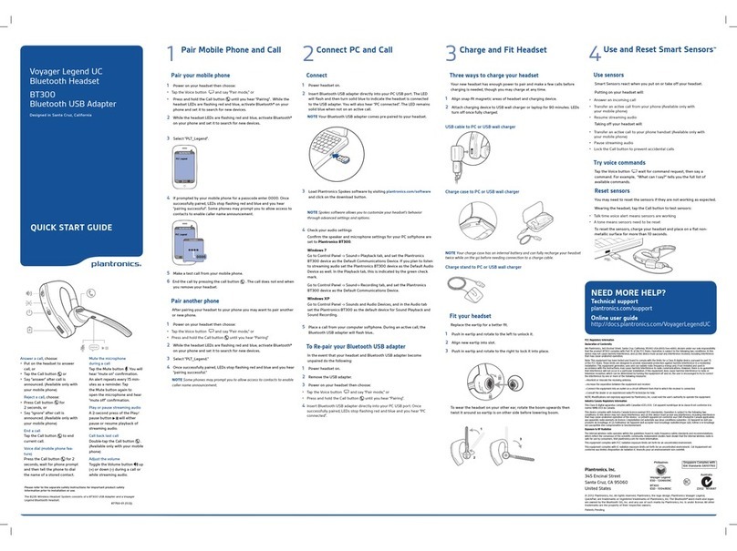 Plantronics Voyage Legend UC quick start guide