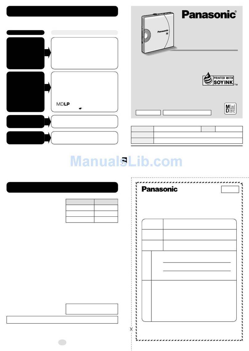 Panasonic SJ-MJ88 operating instructions