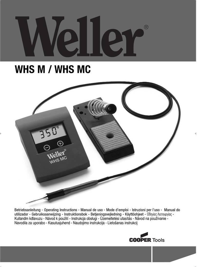 Weller WHS M User manual Weller WHS M User manual