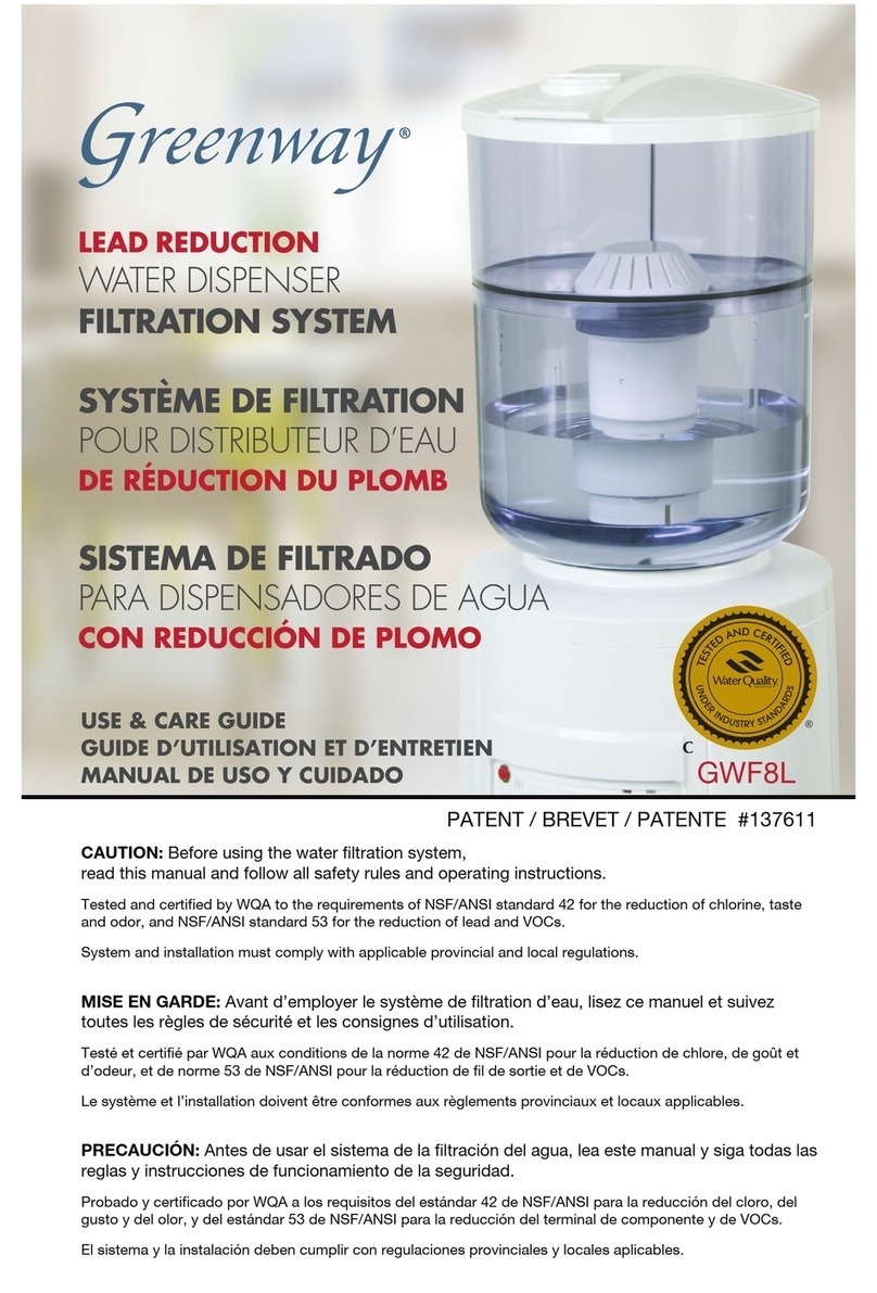 Greenway Home Products GWF8L Use & care guide