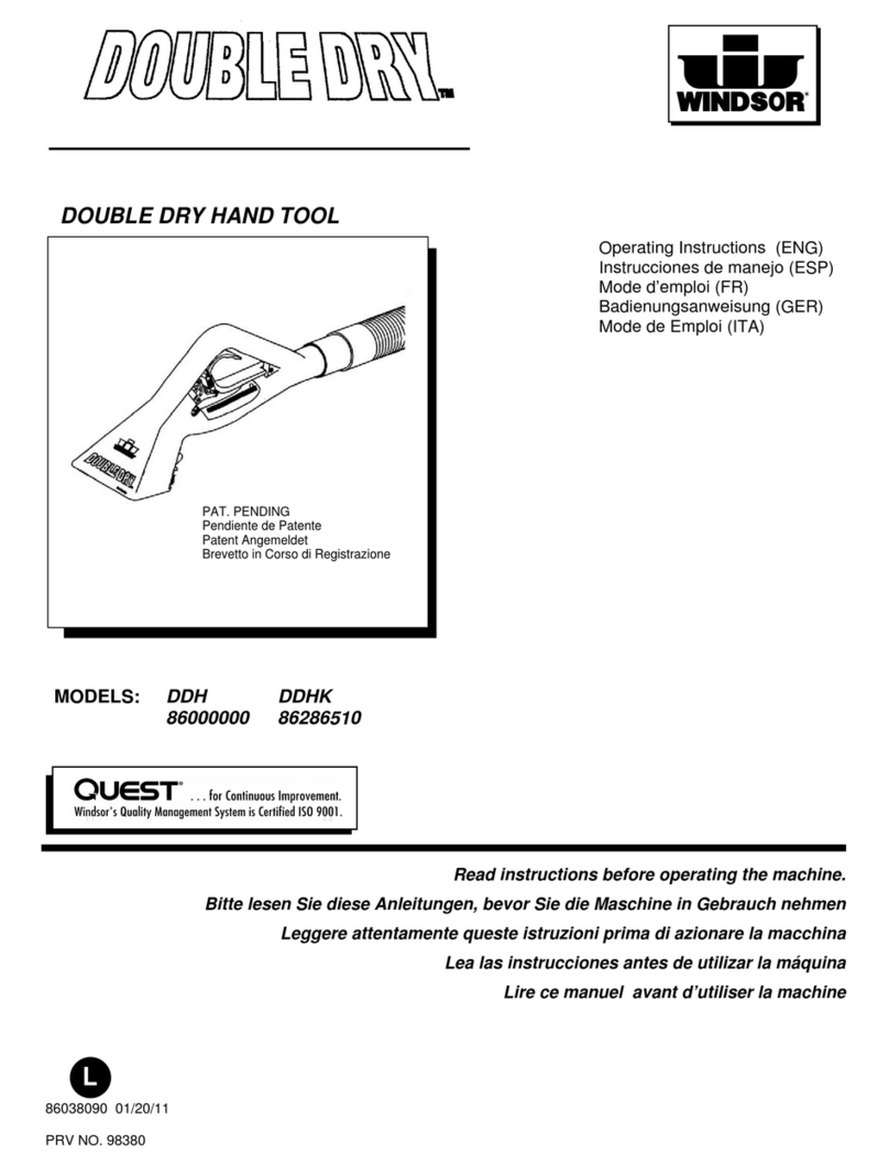 Windsor DOUBLE DRY DDH 86000000 User manual